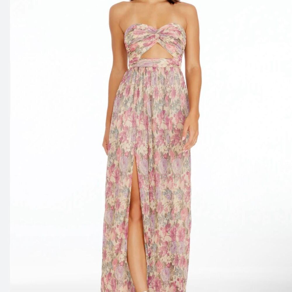 Dress the Population Angelique Floral Gown in Multicolor Size S